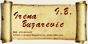 Irena Buzarević vizit kartica